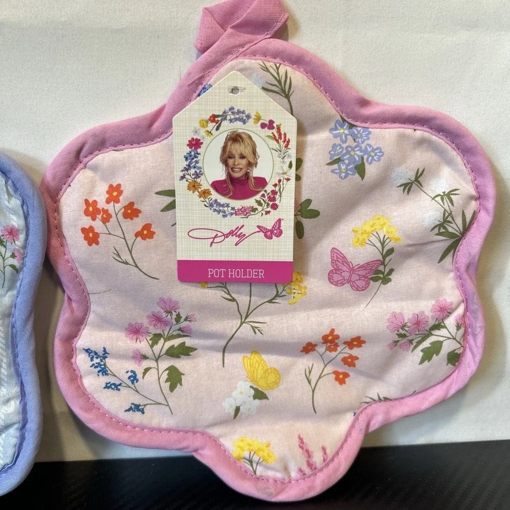 New Dolly Parton Wildflowers Spring Collection Pot Holder Set‎ Of 2